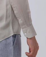 Beige and Brown Plain Tencel ShirtUnited By Hope