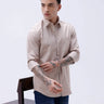 Beige and Orange Stripes Dobby ShirtUnited By Hope