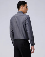 Black and Grey Stripes Dobby ShirtUnited By Hope