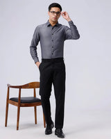 Black and Grey Stripes Dobby ShirtUnited By Hope