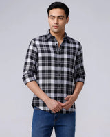 Black and White Checks Twill ShirtUnited By Hope