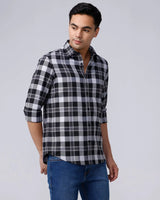 Black and White Checks Twill ShirtUnited By Hope