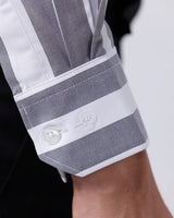 Black and White Stripes Dobby ShirtUnited By Hope