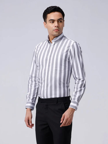 Black and White Stripes Dobby ShirtUnited By Hope