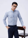 Blue Cotton Melange Printed ShirtUnited By Hope