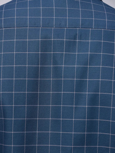 Blue Dobby Checks ShirtUnited By Hope