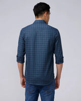 Blue Dobby Checks ShirtUnited By Hope