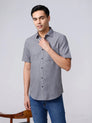 Blue Dobby Prints ShirtUnited By Hope