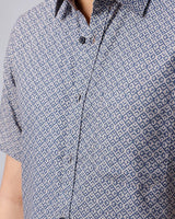 Blue Dobby Prints ShirtUnited By Hope