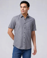 Blue Dobby Prints ShirtUnited By Hope