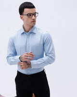 Blue Dobby Structured ShirtUnited By Hope