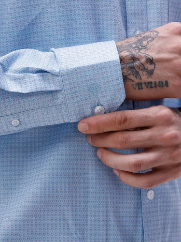 Blue Dobby Structured ShirtUnited By Hope