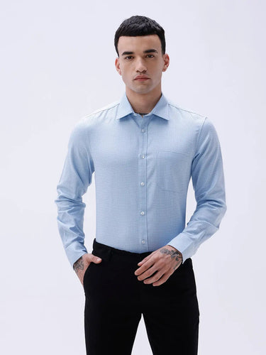 Blue Dobby Structured ShirtUnited By Hope
