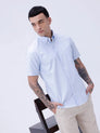 Blue Oxford Plain Short Sleeve ShirtUnited By Hope