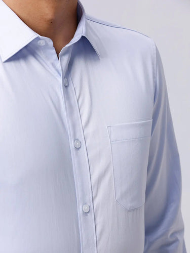 Blue Poplin Plain ShirtUnited By Hope