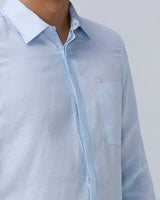 Blue Tencel Plain ShirtUnited By Hope