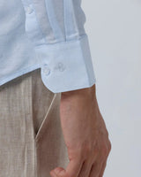 Blue Tencel Plain ShirtUnited By Hope