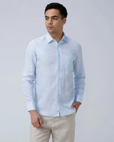 Blue Tencel Plain ShirtUnited By Hope