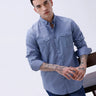 Blue Waffle Dobby Plain ShirtUnited By Hope