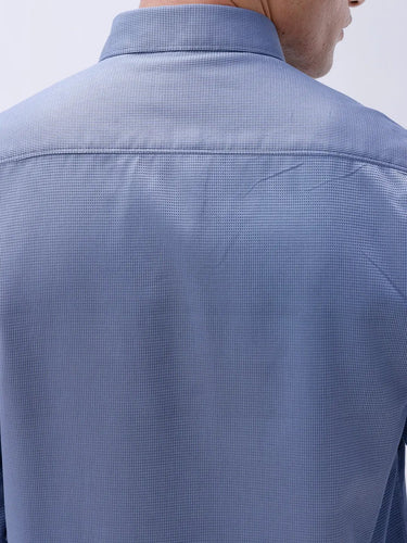 Blue Waffle Dobby Plain ShirtUnited By Hope