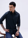 Blue and Black Structured Dobby ShirtUnited By Hope