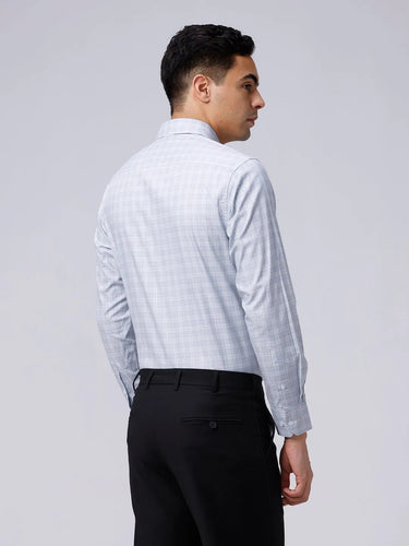 Blue and Grey Checks Poplin / Dobby ShirtUnited By Hope