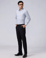 Blue and Grey Checks Poplin / Dobby ShirtUnited By Hope