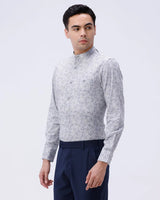 Blue and Grey Cotton Melange Printed ShirtUnited By Hope