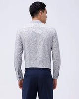 Blue and Grey Cotton Melange Printed ShirtUnited By Hope