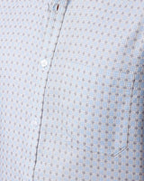 Blue and Grey Printed Dobby ShirtUnited By Hope