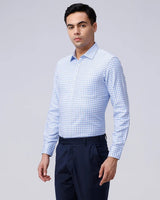 Blue and White Checks Dobby ShirtUnited By Hope