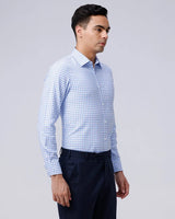 Blue and White Checks Dobby ShirtUnited By Hope