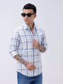 Blue and White Checks Poplin / Dobby ShirtUnited By Hope