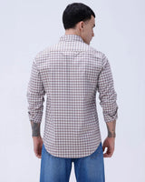 Brown Checks Dobby ShirtUnited By Hope