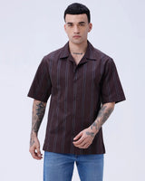 Brown Dobby Stripes ShirtUnited By Hope