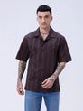 Brown Dobby Stripes ShirtUnited By Hope