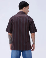 Brown Dobby Stripes ShirtUnited By Hope