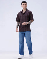 Brown Dobby Stripes ShirtUnited By Hope