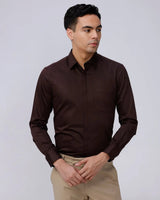 Brown Satin Plain ShirtUnited By Hope