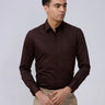 Brown Satin Plain ShirtUnited By Hope