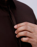 Brown Satin Plain ShirtUnited By Hope