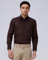 Brown Satin Plain ShirtUnited By Hope