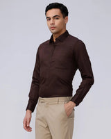 Brown Satin Plain ShirtUnited By Hope