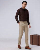 Brown Satin Plain ShirtUnited By Hope