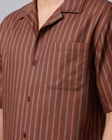 Brown Twill Stripes ShirtUnited By Hope