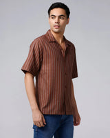 Brown Twill Stripes ShirtUnited By Hope