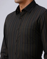 Brown and Black Stripes Twill ShirtUnited By Hope