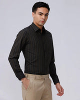 Brown and Black Stripes Twill ShirtUnited By Hope