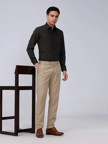 Brown and Black Stripes Twill ShirtUnited By Hope