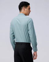 Green Cotton Tencel Plain ShirtUnited By Hope